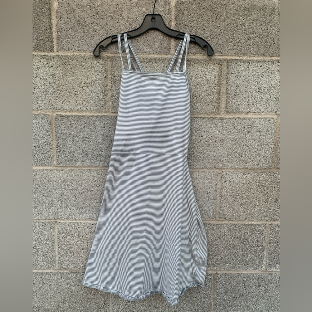 Pact Gray Sleeveless Spaghetti Strap Sundress